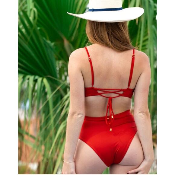 Kenny Flowers Swim Bikini Bottom High Waist Cali Swimwear - Picture 10 of 10